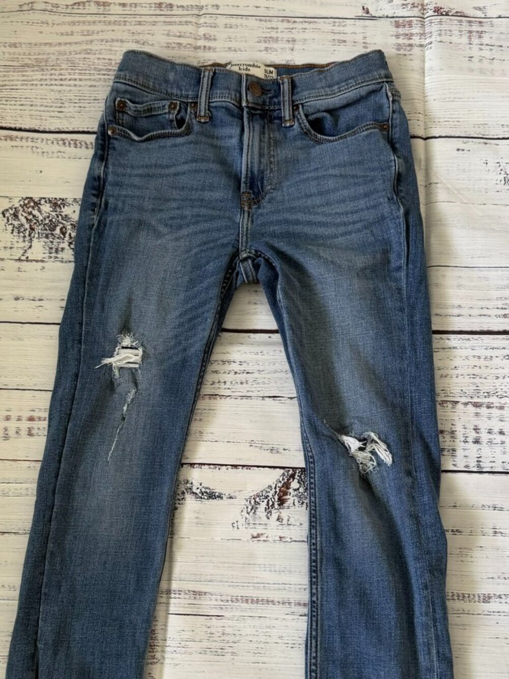 Abercrombie Kids Boy Skinny Jeans size 11/12 slim w/adjustable straps